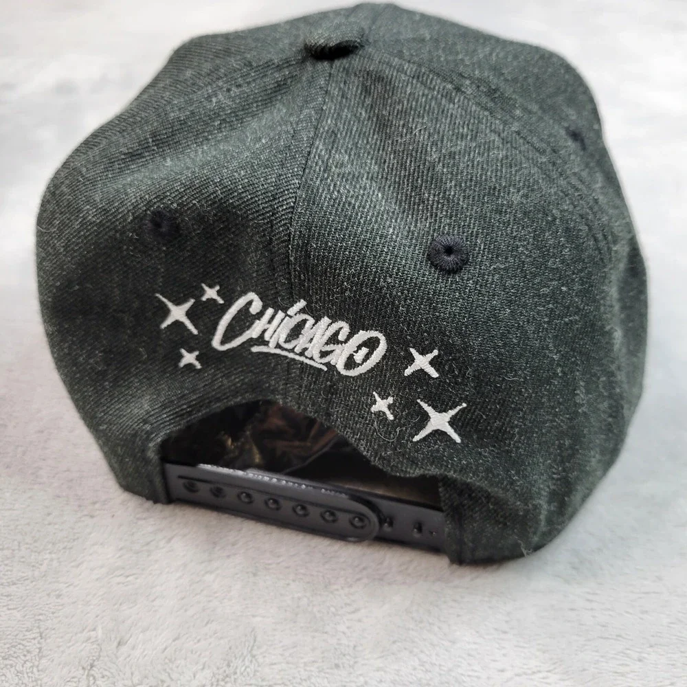 Chicago Bulls Hat Cap Mens Grey Charcoal Snapback Logo Artist Series Miss Merlot